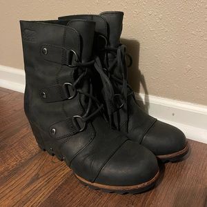 Sorel Joan of Arctic Lace up Wedge Boots 7.5